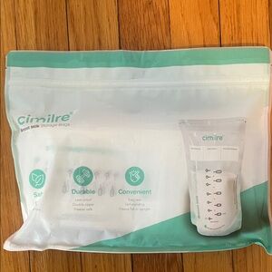 Milk Storage Bags - Green and White